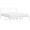 vidaXL White Full Metal Bed Frame with Headboard & Slats, No Mattress, Easy Assembly - 4 of 4