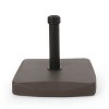 GDFStudio McVay Outdoor 55lb Concrete and Iron Square Umbrella Base, Brown - 4 of 4