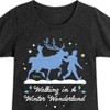Girls' - Frozen 2 - Walk In A Winter Wonderland Christmas Fitted Short Sleeve Graphic T-Shirt - 2 of 4
