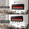 80" Black Recessed Electric Fireplace Heater ¨C WiFi & Remote Control, 750-1500W Adjustable Flame for Living Room/Bedroom (Wall Mounted, 1-Piece) - 4 of 4