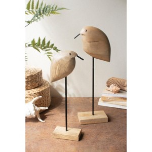 Mango Wood Shore Birds – 19.75" Tall Decorative Set of 2 by Kalalou - 1 of 3