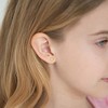 Girls' TIny Puffed Heart Screw Back 14k Gold Earrings - In Season Jewelry - 3 of 4
