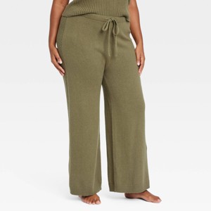 Women's Sweater Wide-Leg Pajama Pants - Auden™ - 1 of 3