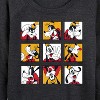 Women's - Disney - Goofy Grid Lightweight French Terry Wide Neck Long Sleeve Shirt - 2 of 4