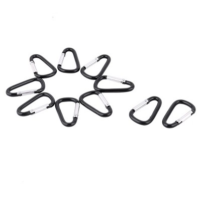 Unique Bargains Aluminum Hiking D-Ring Keychain Carabiner Hook Teal 1.6 x  0.8 x 0.16 5 Pcs