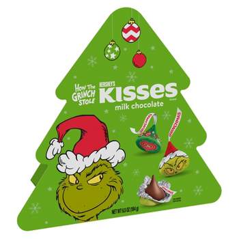 Hershey's Kisses Grinch Milk Chocolate Holiday Candy Tree Gift Box - 6.5oz