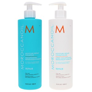 Moroccanoil Moisture Repair Shampoo 16.9 oz & Moisture Repair Conditioner 16.9 oz Combo Pack - 1 of 4