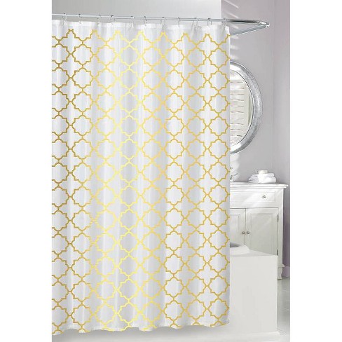 Gold shower clearance curtain