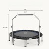 VisioGear Trampolines, Trampoline with Adjustable Bar, Foldable Mini Trampoline for Adults, Black, 40"*40"*49.2" - 2 of 4