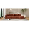 140" Modern Curved Sectional Sofa with High-Density Fully Compressed Sponge, Chaise Lounge, 3-Piece, No Assembly Needed - 3 of 4