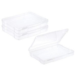 Unique Bargains Plastic Sticker Craft Photo Storage Boxes 5 x 7 Inch 2 Pcs - 1 of 4