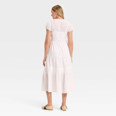 Women’s Short Sleeve Lace Maxi Sundress – Universal Thread