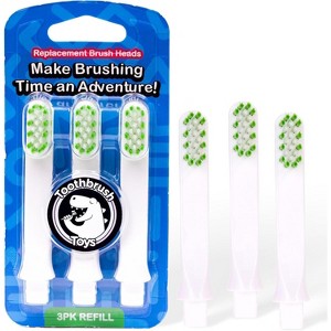 Toothbrush Toys Replacement Kids Toothbrush Heads, Extra soft Bristles, Manual Kids Toothbrush, Fun & Replaceable - 3PK - 1 of 4