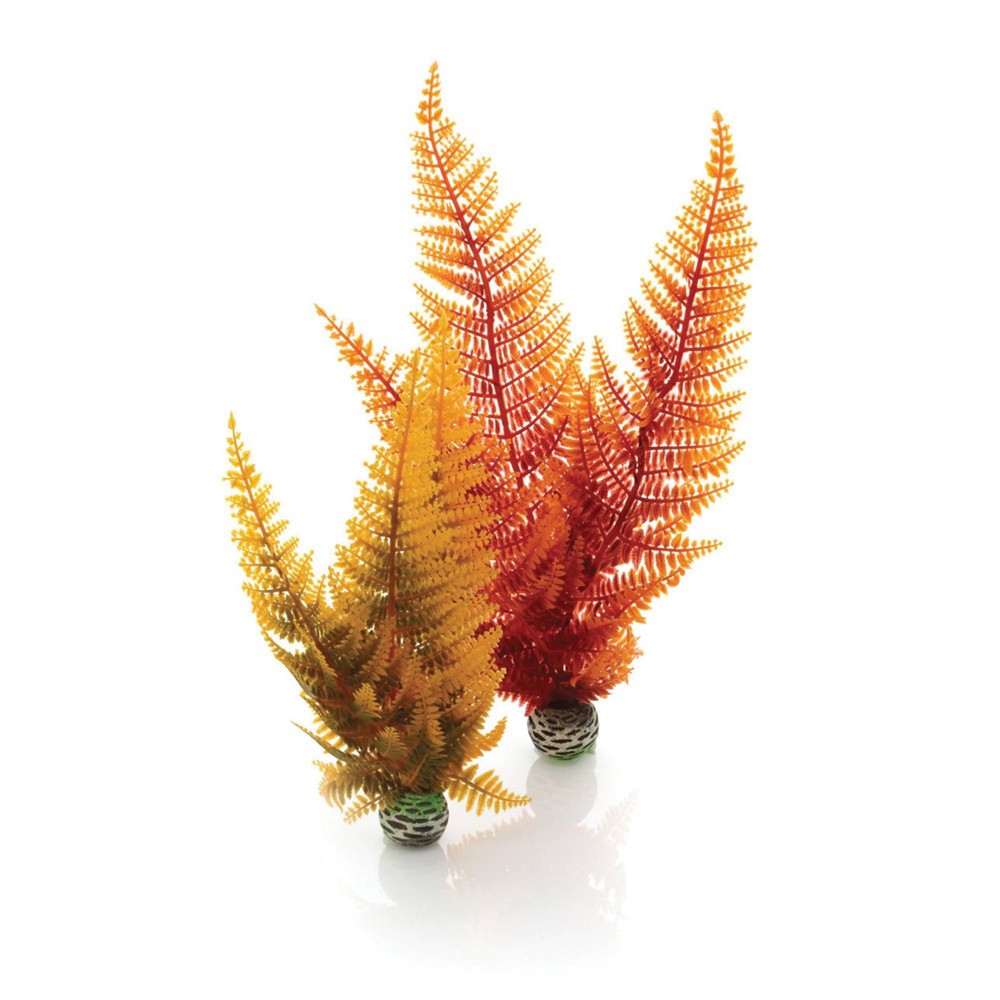 Photos - Aquarium Decoration BiOrb Aquatic Autumn Fern Set Aquarium Artificial Plants - Orange - 2pc 