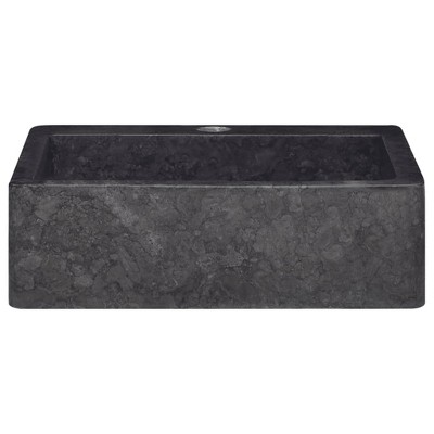Black Square Marble Sink 15.7" x 15.7" x 4.7"