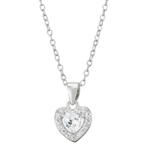 Junior Jewels Sterling Silver Children's Birthstone Heart Pendant - 1 of 2