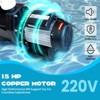 1.5 HP Swimming Pool Pump Above Ground/Inground, 220V, 8000 GPH High-Flow, 1100W High-Efficiency Swimming Pool Pump - 3 of 4