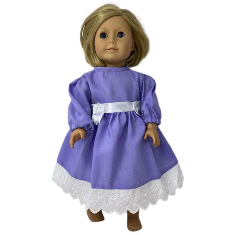Doll Clothes Superstore Purple Long Dress fits Bitty Baby, 3 of 4