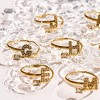 EVRY JEWELS WATERPROOF Gold or Silver Plated Sparkle Initial Wrap Ring - 4 of 4