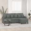 vidaXL Sofa 3-Seater Couch Sofa Armchair with Footstool for Living Room Fabric - 2 of 4