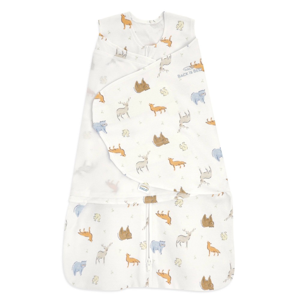 Photos - Other Textiles HALO Innovations 100 Cotton Sleepsack Swaddle Wrap - Forest Friends - S