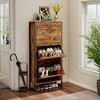 MAYEERTY Shoe Cabinet with 3 Flip Drawers Freestanding Hidden Shoe Organinze with Drawer Metal Handle Shoe Rack for Entryway Living Room Behind - 2 of 4