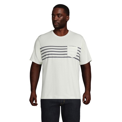 Lands' End Men's Big Short Sleeve Super-t Graphic Pocket T-shirt - 4x ...