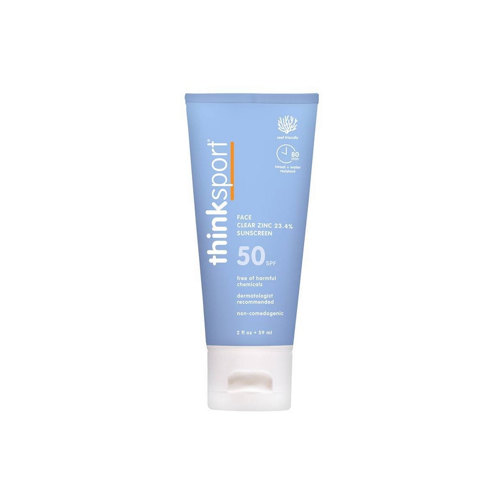 Photos - Sun Skin Care thinksport Clear Zinc Face Mineral Sunscreen Lotion - SPF 50 - 2 fl oz