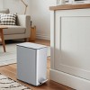 SEVOBAL Trash Can Kitchen Garbage Can Trash Cans Rectangle Stainless Steel with Soft Close Lid Step Foot Pedal Bathroom Toilet, Gray, 17"*15"*9" - 2 of 4