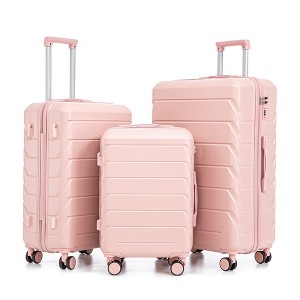 MOONMISS 20"/24"/28" 3 pcs/set in ABS Spinner Wheel Luggage, Matching Color , With Combination Lock for tourist - 1 of 4