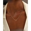 14K Gold Plated Multi-Pendant Necklace, Adjustable Paperclip Chain with Bow/Heart/Cross, Minimalist Jewelry Gift for Women - 2 of 4