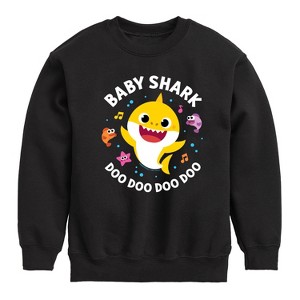 Boys' - Baby Shark - Baby Shark Doo Doo Doo Doo Graphic Long Sleeve Fleece Sweatshirt - 1 of 4
