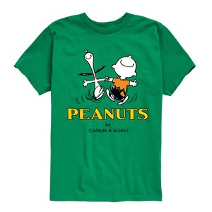 Boys' - Peanuts - Charlie Snoopy Dancing Short Sleeve Graphic T-Shirt - 1 of 4