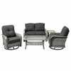 XIZZI Outdoor Patio Swivel Chair Conversation Set, 3/5/7/8 Piece Sofa Sets w/ Side Table, 360° Swivel Seats & Optional Coffee Table/Loveseat - 2 of 4