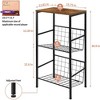 HDZNVF 30.9 in H Media Shelves, 3 Tier Record Player Stand - 2 of 4