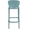 HomeRoots Set of Four 30" Green Heavy Duty Plastic Low Back Bar Height Bar Chairs - 4 of 4