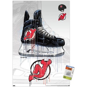 Trends International NHL New Jersey Devils - Drip Skate 21 Unframed Wall Poster Prints - 1 of 4