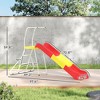 6ft Slide for Kids, Metal Freestanding Playground Equipment with Climbing Ladder, for Backyard, Outdoor, Indoor - 3 of 4