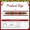 Racxily Watercolor Poinsettia Red Christmas Table Runner with White Snowflake,Seasonal Winter Xmas Party Decoration, Kitchen Decor, 13*72 in - 4 of 4
