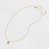 Cubic Zirconia 14k Gold Plated Pave Necklace with Extender - A New Day™ - 3 of 4