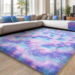 LOVEVOOK Area Rugs for Living Room Bedroom, Non-Slip Fluffy Soft Shag Rug, Plush Carpet for Home Dorm Decor Aesthetic - 1 of 4