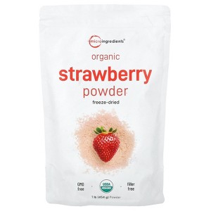 Micro Ingredients Organic Strawberry Powder, 1 lb (454 g) - 1 of 2