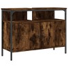 VidaXL Bathroom Sink Cabinet Smoked Oak 31.5"x11.8"x23.6" Engineered Wood - 2 of 4