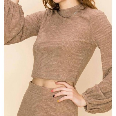 Women's Bishop Ribbed Top - 124 Voltaire