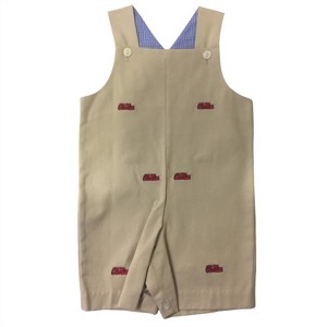 Boy's ' Ole Miss Collegiate Hand Embroidered Jon Jon - Vive La Fete - 1 of 1