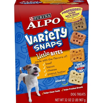 Purina Alpo Variety Snaps Little Bites Beef, Bacon, Cheese & Peanut Butter Flavor Dog Treats - 32oz