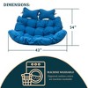 LeisureMod Modern Upholstered 2 Person Hanging Egg Swing Cushion with Headrest Large Breathable Folding Cushion - 4 of 4