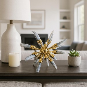 Decorative Crystal Starburst Statue for Home Decor - Stylish Sculpture Accent Perfect for Office, Shelf, and Living Room Decor - 1 of 4