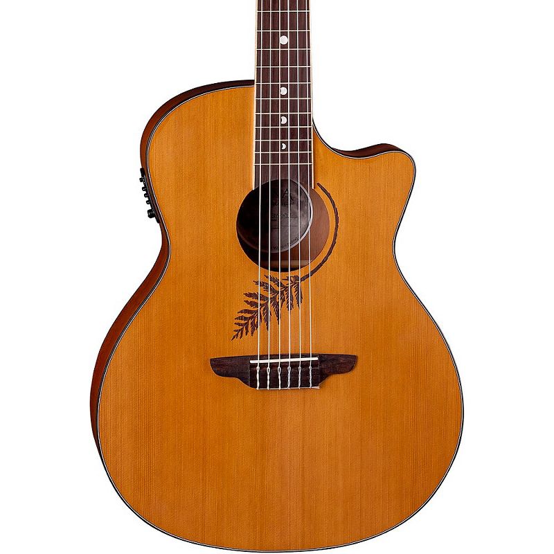 Luna Woodland Cedar Nylon Acoustic-Electric Guitar Satin Natural, 1 of 4