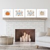 Big Dot of Happiness Happy Thanksgiving - Unframed Fall Harvest Pumpkin Linen Paper Wall Art - Set of 4 - Artisms - 8 x 10 inches - 2 of 4